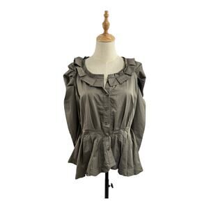 Ad:Hoc Olive Pleat Jacket, Size S